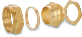 Brass BW 3 Parts cable glands Brass BW  4 Part Cable Glands