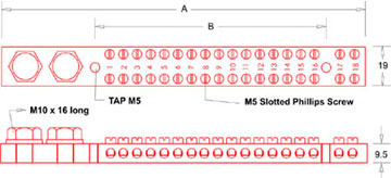 Brass Terminal Terminal Bars